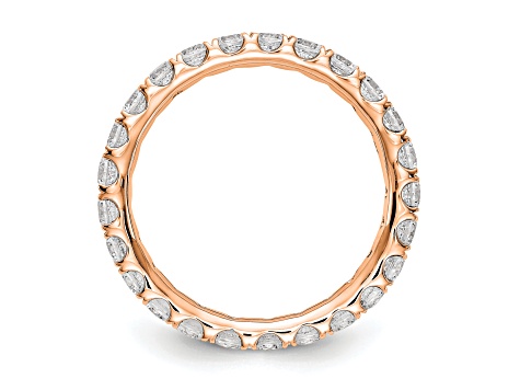 14K Rose Gold Lab Grown Diamond SI1/SI2, G H I, Eternity Band