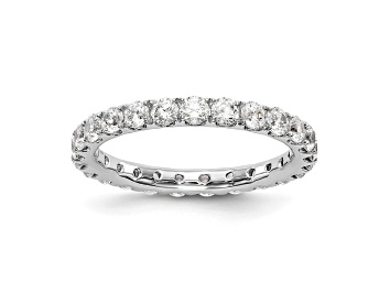 Picture of Rhodium Over 14K White Gold Lab Grown Diamond SI1/SI2, G H I, Eternity Band
