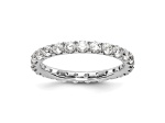 Rhodium Over 14K White Gold Lab Grown Diamond SI1/SI2, G H I, Eternity Band