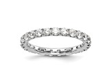 Rhodium Over 14K White Gold Lab Grown Diamond SI1/SI2, G H I, Eternity Band