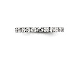 Rhodium Over 14K White Gold Lab Grown Diamond SI1/SI2, G H I, Eternity Band