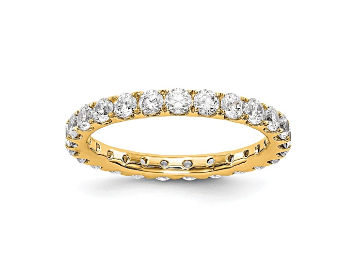 14K Yellow Gold Lab Grown Diamond SI1/SI2, G H I, Eternity Band