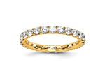 14K Yellow Gold Lab Grown Diamond SI1/SI2, G H I, Eternity Band