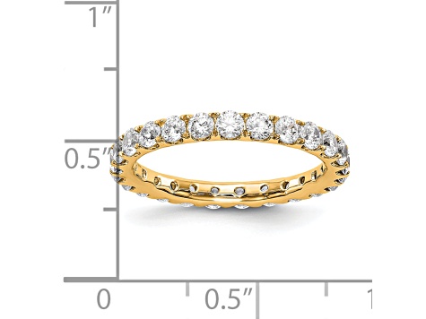 14K Yellow Gold Lab Grown Diamond SI1/SI2, G H I, Eternity Band