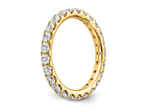 14K Yellow Gold Lab Grown Diamond SI1/SI2, G H I, Eternity Band