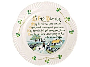 Belleek Harp Irish Blessing Plate