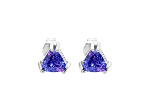 Tanzanite Rhodium Over 14k White Gold Earrings 1.06ctw