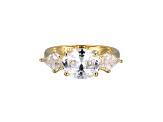 White Cubic Zirconia 18k Yellow Gold Over Sterling Silver April Birthstone Ring 5.32ctw
