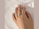 White Cubic Zirconia Platinum Over Sterling Silver Ring 1.70ctw
