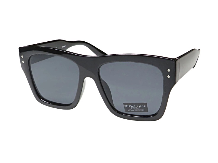 Kendall + Kylie Square Black Frame/Gray Lens Sunglasses