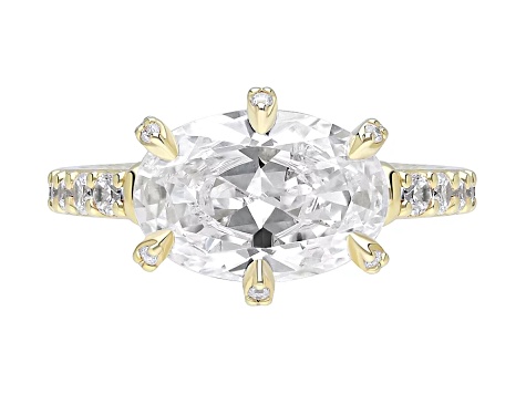 Judith Ripka 7.10ctw Bella Luce® Diamond Simulant 14K Gold Clad Ring