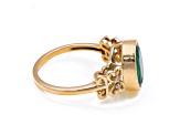 2.90 Ctw Emerald With 0.04 Ctw White Diamond Ring in 14K YG