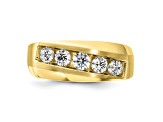 10K Yellow Gold Lab Grown Diamond SI1/SI2, G H I, Men's 5-Stone Ring