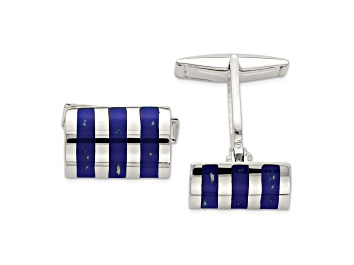 Picture of Sterling Silver Lapis Cuff Links