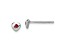 Rhodium Over Sterling Silver January Red Preciosa Crystal Heart Earrings