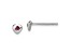 Rhodium Over Sterling Silver July Red Preciosa Crystal Heart Earrings