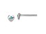 Rhodium Over Sterling Silver March Light Blue Preciosa Crystal Heart Earrings