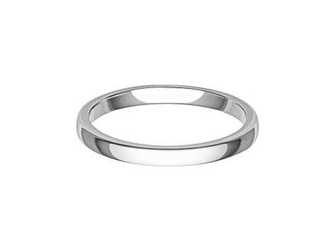 2mm Low Dome Comfort Fit Band in Platinum