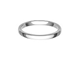 2mm Low Dome Comfort Fit Band in Platinum