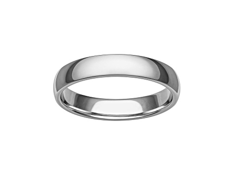 4mm Low Dome Comfort Fit Band in Platinum