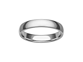 4mm Low Dome Comfort Fit Band in Platinum