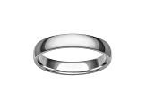 4mm Low Dome Comfort Fit Band in Platinum