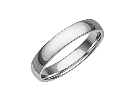 4mm Low Dome Comfort Fit Band in Platinum