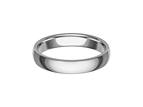 4mm Low Dome Comfort Fit Band in Platinum