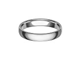 4mm Low Dome Comfort Fit Band in Platinum