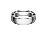 6mm Low Dome Comfort Fit Men's Band in Platinum