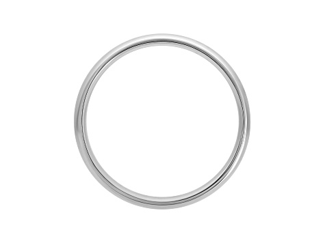 6mm Low Dome Comfort Fit Men's Band in Platinum