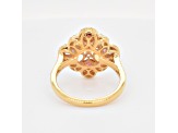 Oval Multi-Stone and Cubic Zirconia 14K Yellow Gold Over Sterling Silver Ring 1.42ctw