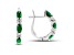 2.00ctw Emerald and Diamond Hoop Earrings in 14k White Gold