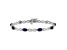 Rhodium Over 14k White Gold Amethyst and Diamond Infinity Bracelet