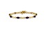14k Yellow and White Gold with Rhodium Over 14k Yellow Gold Amethyst and Diamond Infinity Bracelet