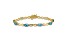 14k Yellow and White Gold with Rhodium Over 14k Yellow Gold Blue Topaz and Diamond Infinity Bracelet