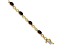 14k Yellow and White Gold with Rhodium Over 14k Yellow Gold Garnet and Diamond Infinity Bracelet