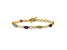 14k Two-tone Gold with Rhodium Over 14k Yellow Gold Rainbow Gemstone and Diamond Infinity Bracelet