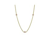 Judith Ripka 1.0ctw Round Pink Bella Luce Diamond Simulant 14k Gold Clad 5-Station Necklace