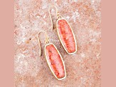 Barse Jewelry Orange Sponge Coral Gold Tone Odyssey Statement Earrings