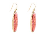 Barse Jewelry Orange Sponge Coral Gold Tone Odyssey Statement Earrings