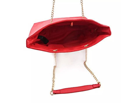 Badgley Mischka Large Quilted Tote in Red. - 154VHA | JTV