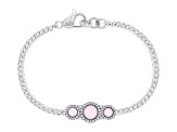 Judith Ripka "Penelope" Pink Opal and 0.65ctw Bella Luce® Rhodium Over Sterling Silver Link Bracelet