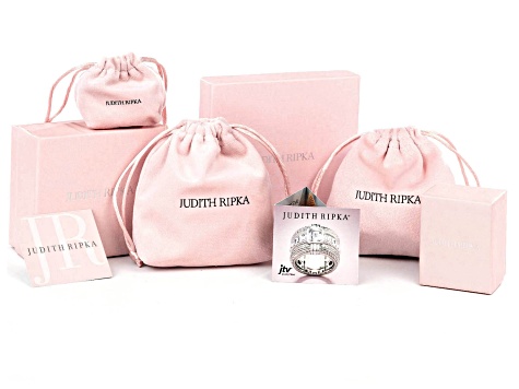 Judith Ripka "Penelope" Pink Opal and 0.65ctw Bella Luce® Rhodium Over Sterling Silver Link Bracelet