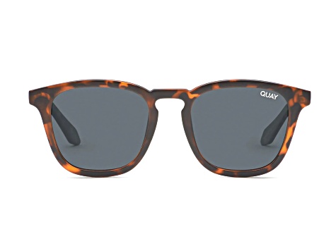Quay Jackpot Matte Tortoise Round Frame Smoke Polarized Lenses