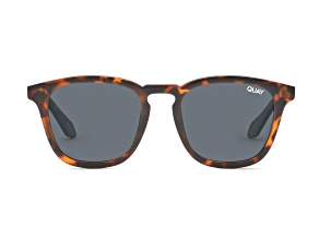 Quay Jackpot Matte Tortoise Round Frame / Smoke Polarized Lenses Sunglasses