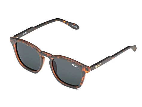 Quay Jackpot Matte Tortoise Round Frame / Smoke Polarized  display picture 3