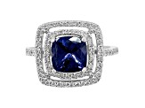 14K White Gold Tanzanite and Diamond Ring, 1.53ctw