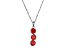 Red Cubic Zirconia Platinum Over Sterling Silver January Birthstone Pendant 7.32ctw