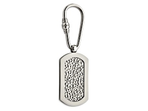 Titanium Polished Pebble Textured Key Ring